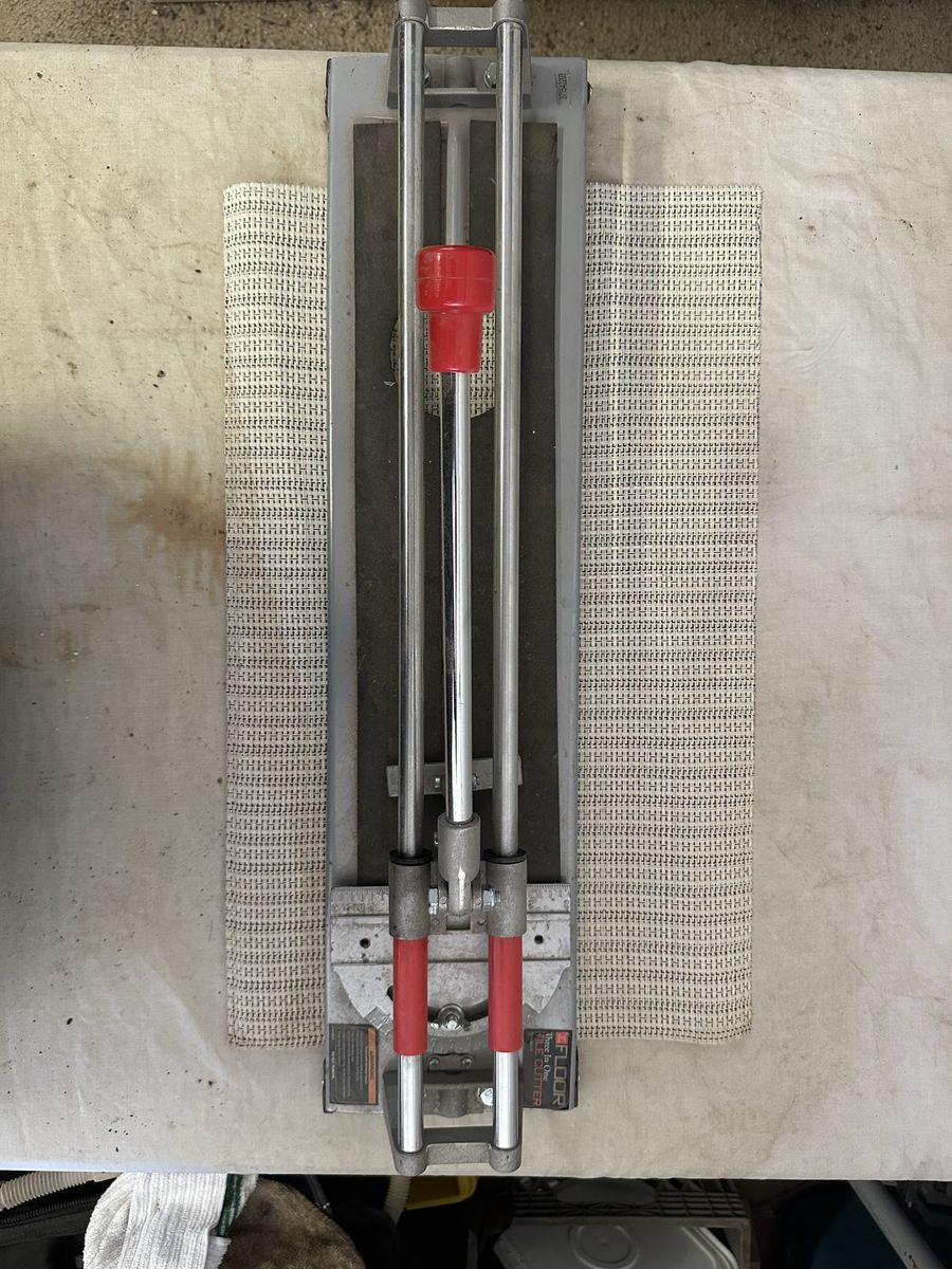 QEP Q-Floor Three-in-One Manual Tile Cutter with Red Handles