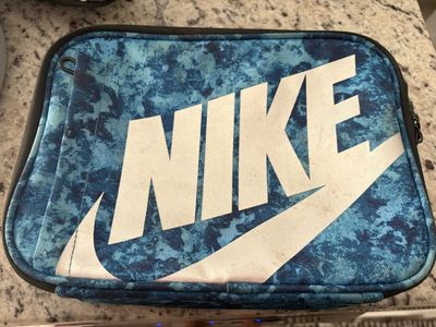 Nike Blue Tie-Dye Insulated Lunch Box Bag Hard Shell
