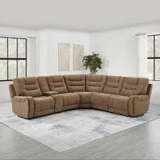 Barcalounger Carmelo Fabric Power Reclining Sectional with Power Headrests 1861803 #104965