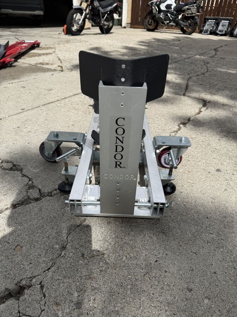 Condor Motorcycle Garage Dolly / Wheel Chock – Like New