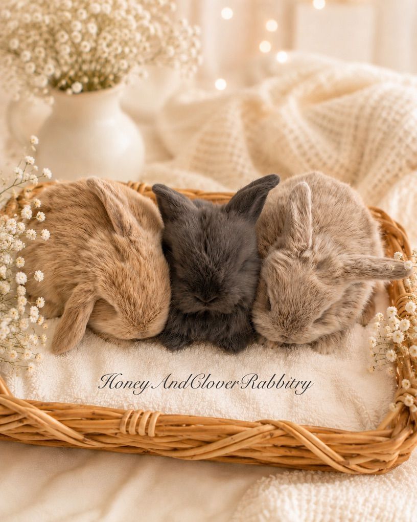 Purebred Holland Lop Baby Bunny Rabbits