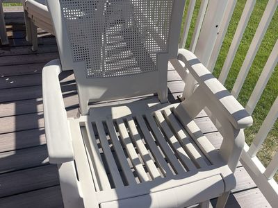 Plastic Outdoor Patio Chair and Side Table Set