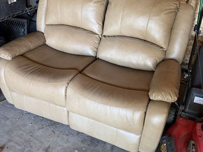 Recliner leather sofa