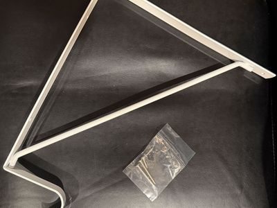 11” White Steel Closet Shelf & Rod Brackets – 20 Available