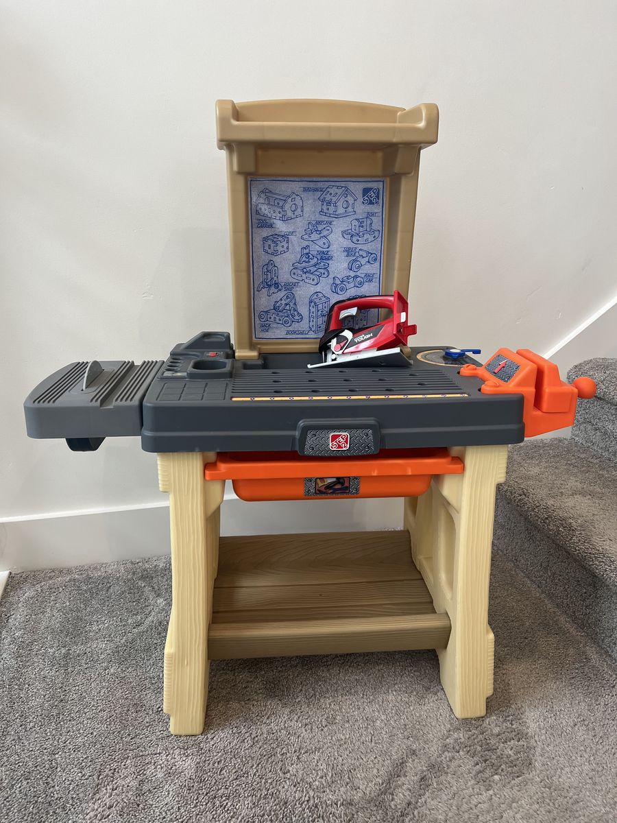 Step2 Kids Workbench with Table Saw Attachment and Toy Jigsaw - $40 Firm