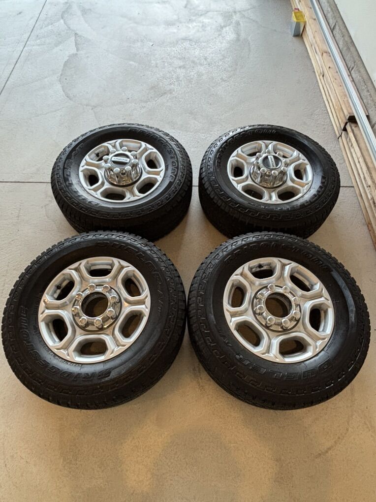 4 Rims With Bridgestone Dueler A/T Tires