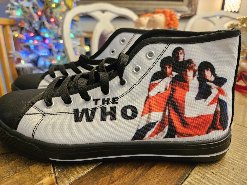 The Who Union Jack High-Top Canvas Sneakers - Size 39 (Unisex)
