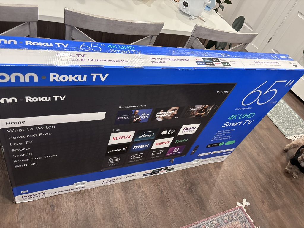 New ONN 65 Inch Roku 4K UHD TV