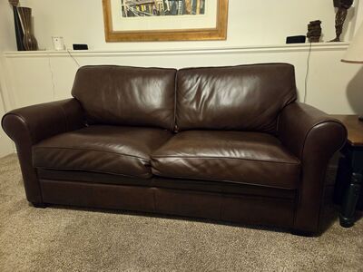 Brown Leather Sofa