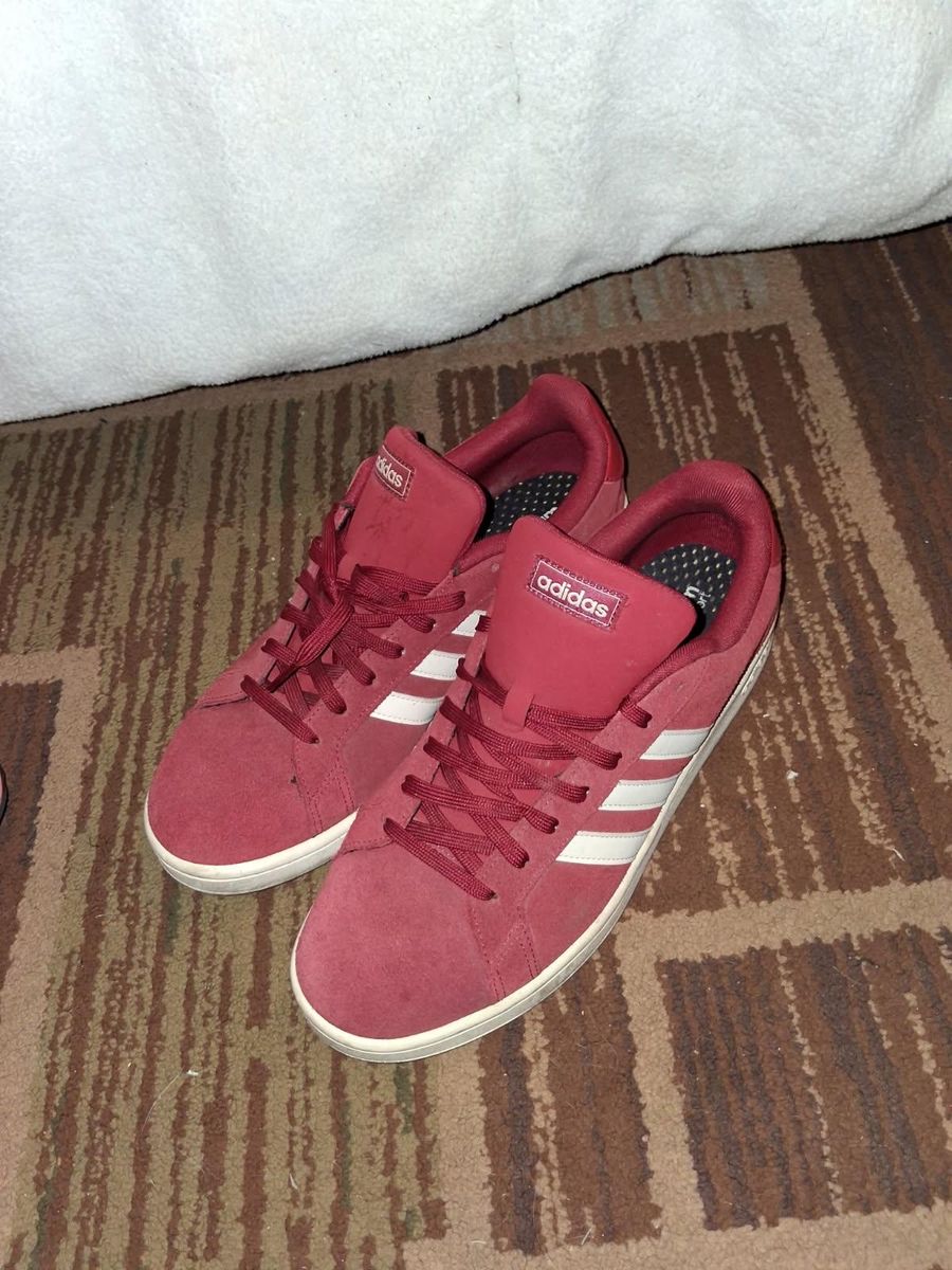 Adidas Cloudfoam Hoops 2.0 Mid Red/White Men's Size 11.5 Athletic Sneakers