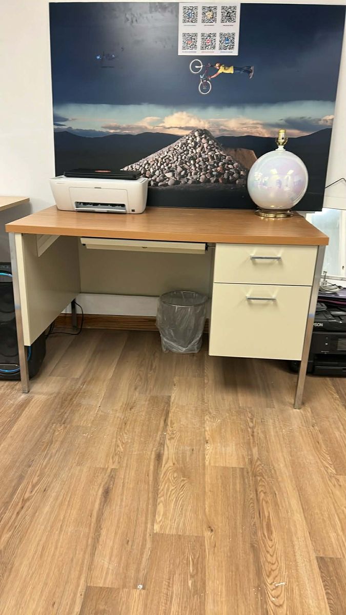 Solid Office Desk w/ Drawers – 48" Work Desk