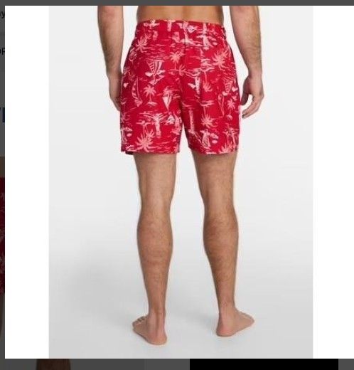 New, George Men's Small (28-30) Novelty Swim Trunks, 6" Inseam, #SAS61526-382-6
