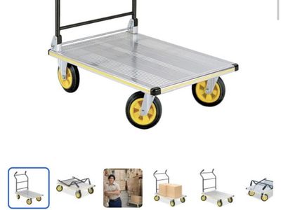 Safco STOW AWAY Platform Truck, 1000-Lb. Capacity