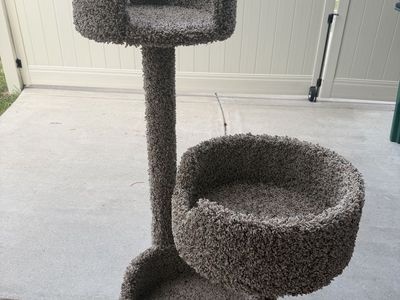 New Multi-Level Cat Tree Tower with Perches & Scratching Post - Brown/Tan Carpeted