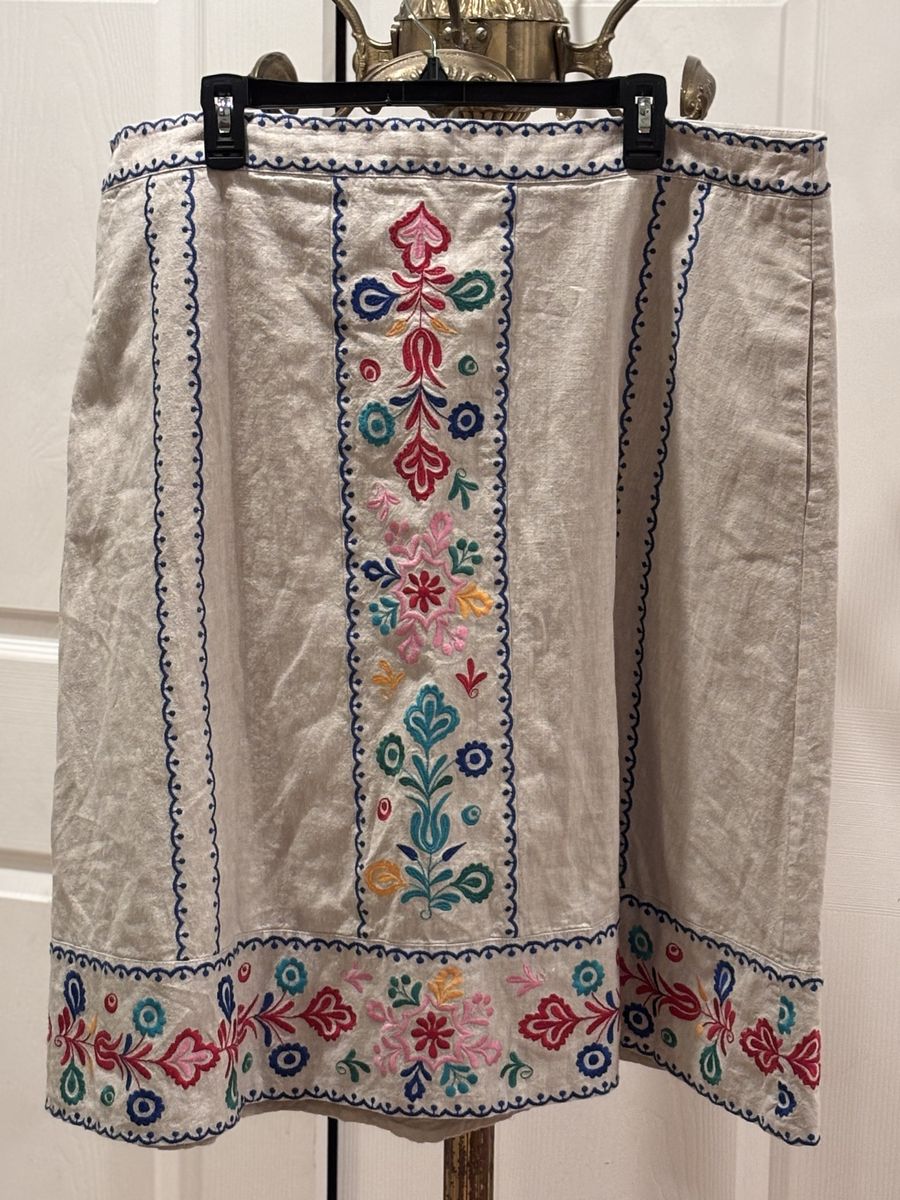 Darling Boden Linen Blend Skirt Size 18