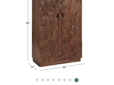 Craft Zian Wood Floral Storage Cabinet
