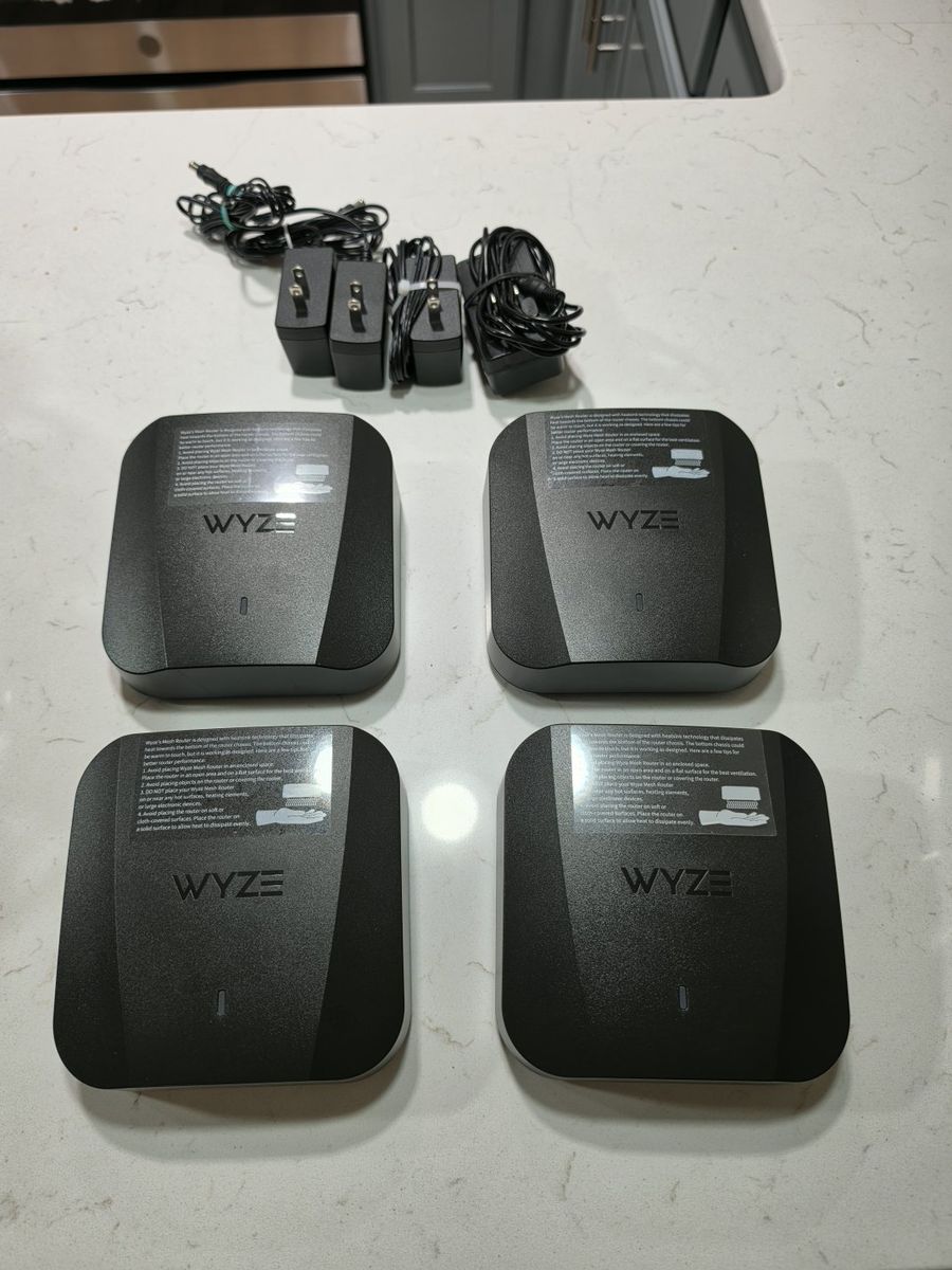 Wyze Mesh Router 4-Pack System with Power Adapters
