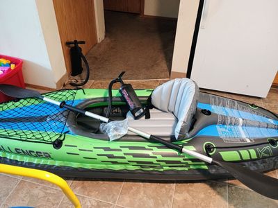 2 Intex challenger inflatable kayaks