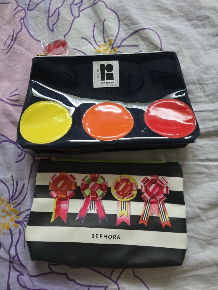 Estee Lauder Lisa Perry & Sephora Cosmetic Bags