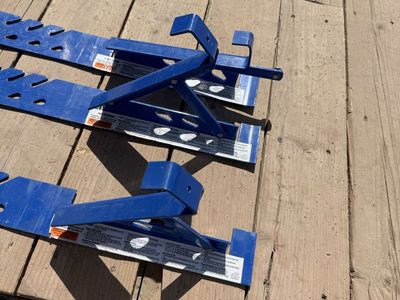 Qty.3 Werner Blue Steel Roof Brackets, Roofing Accessories