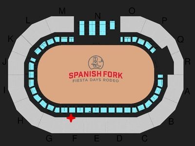 Fiesta Days Rodeo Tickets Wednesday (7/22) - Section F, Row 5