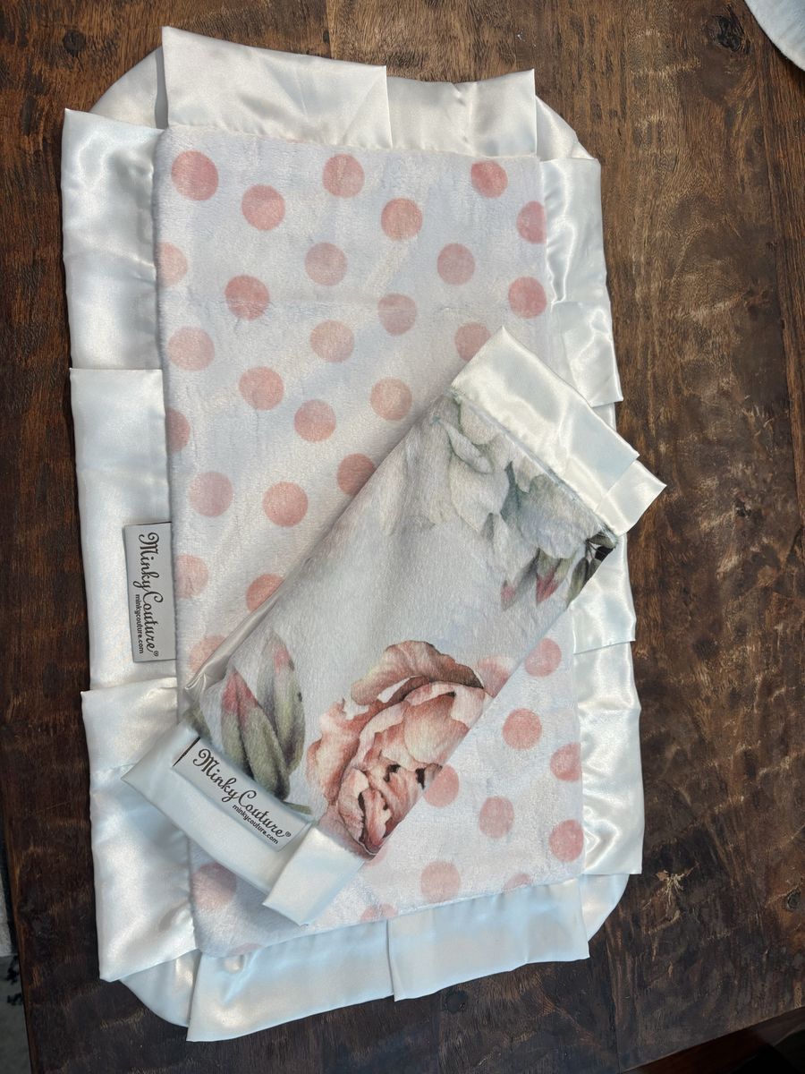 Minky Couture Lovey Blankets – Set of 2 – New