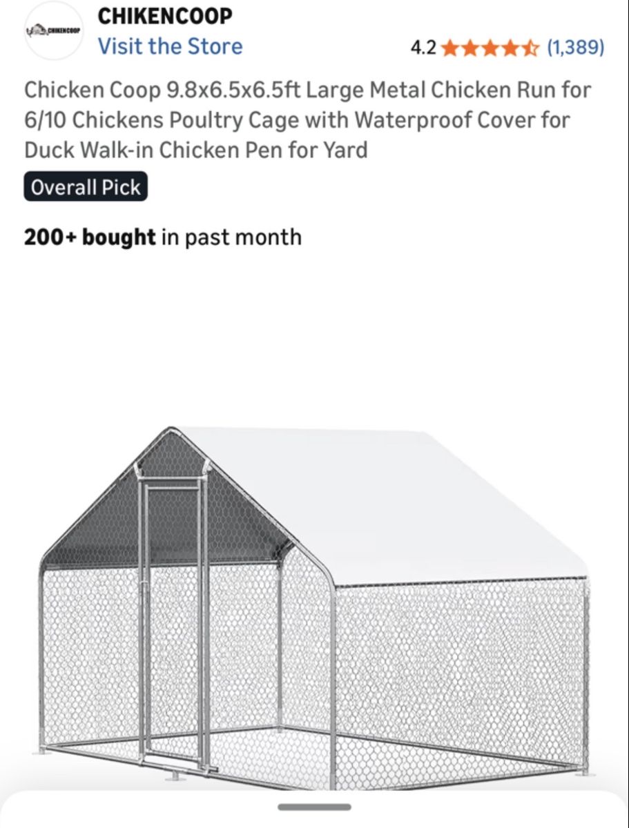 Chicken Coop 9.8x6.5x6.5ft