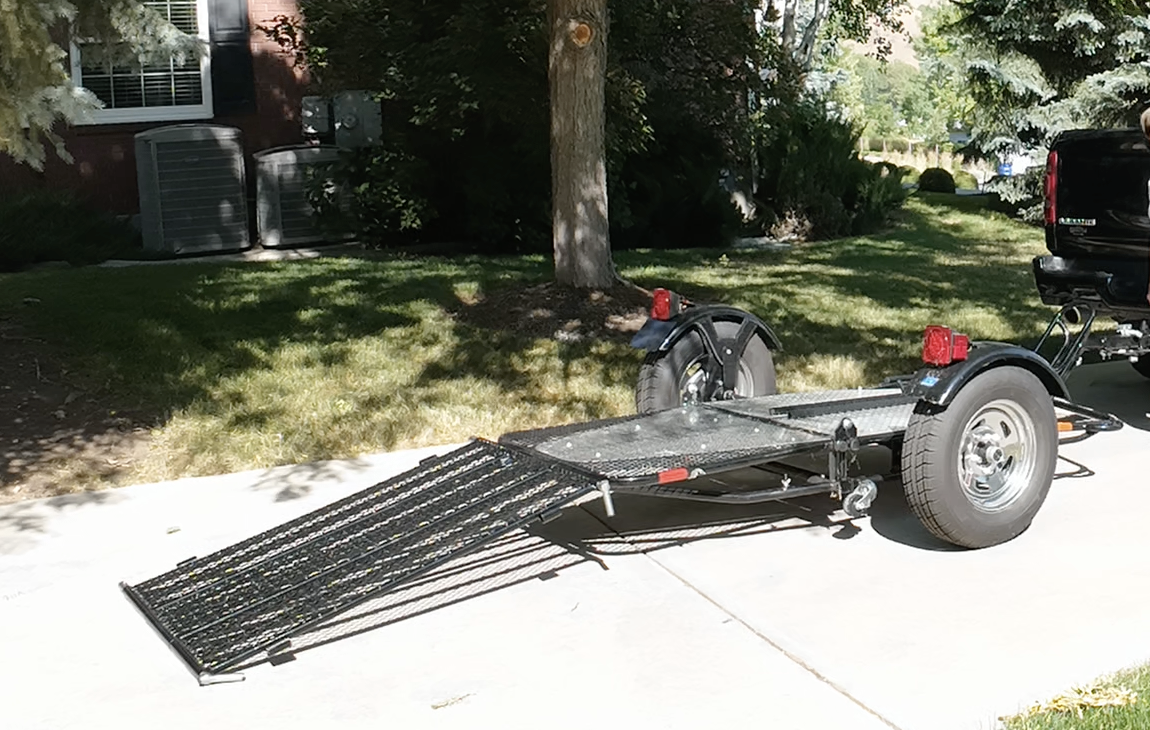 Kendon Go Series ride up single motorcycle trailer