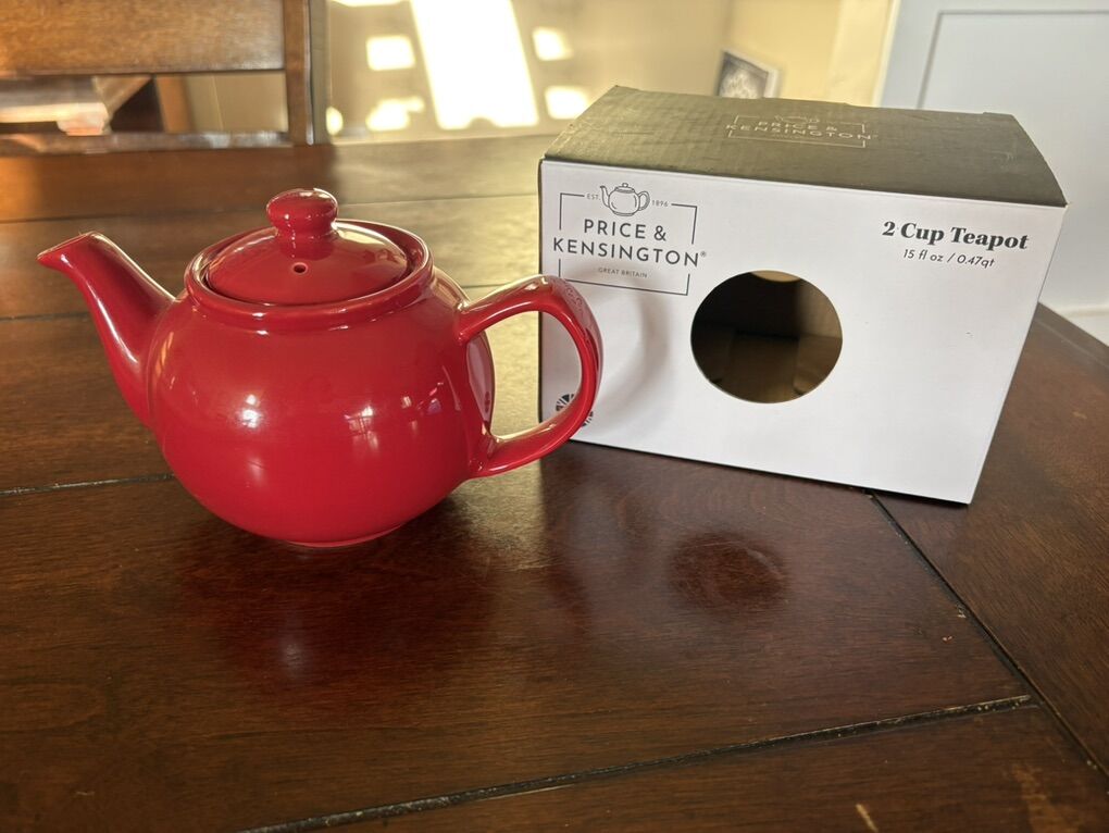 New Red Price & Kensington 2 Cup Teapot In Box