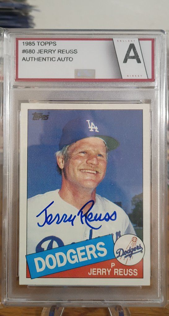 1985 Topps Jerry Reuss Autographed Card