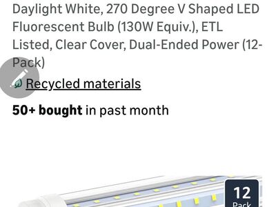 New Jesled 8ft LED Replacement Bulbs 12pk