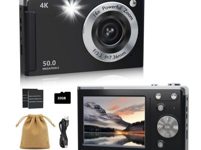 Brand new! 4K Digital Camera with 32GB Card, 2 Batteries