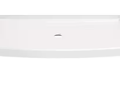DELTA Classic 500 Curve 60 in. L x 32 in. W Alcove Shower Pan Base with Center Drain in High Gloss White