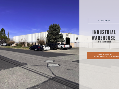 Industrial Warehouse with Heavy Power for Lease -