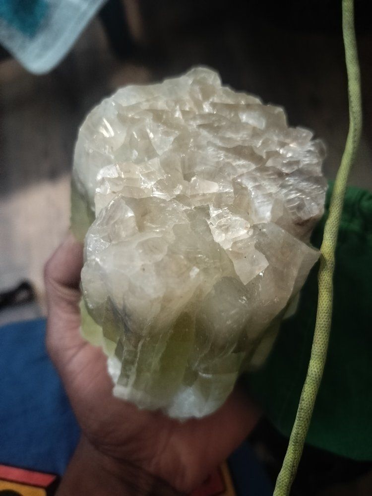 Large Green Crystal Specimen – Natural Mineral Display Piece