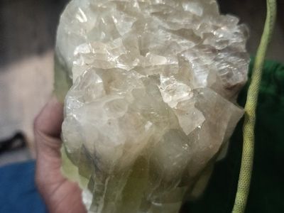 Large Green Crystal Specimen – Natural Mineral Display Piece