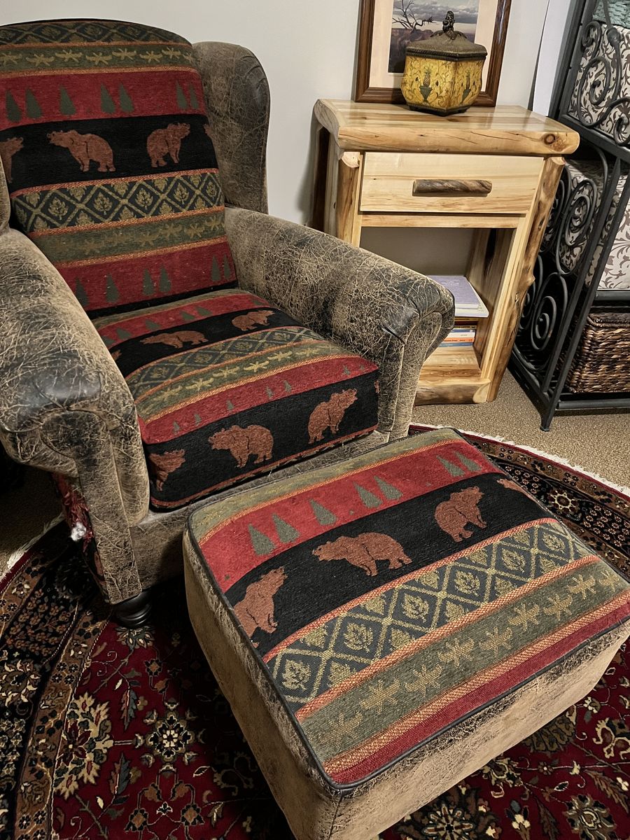 Arm chair and ottoman
