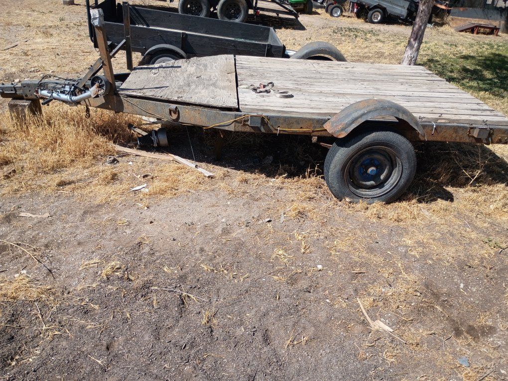 Utility Trailer, Flatbed, Wood Deck, Needs TLC, Perfect for Hauling Equipment or Projects