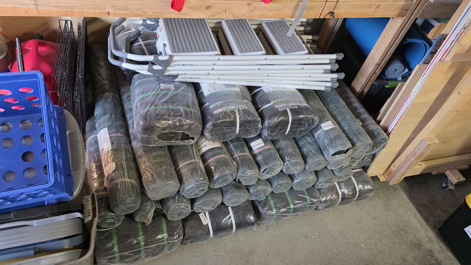 Snow Fence 4x100 Rolls — 25 Available, Like New | Bulk or Individual