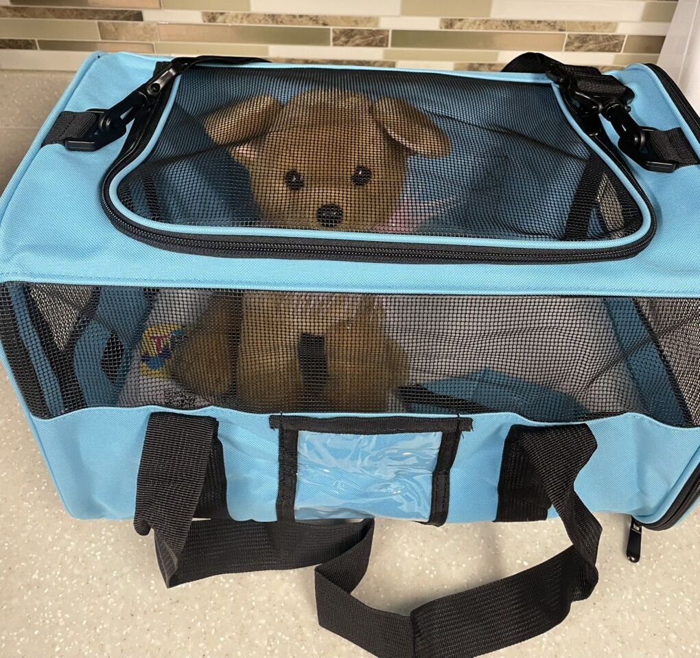 Soft Sided Blue Pet Carrier