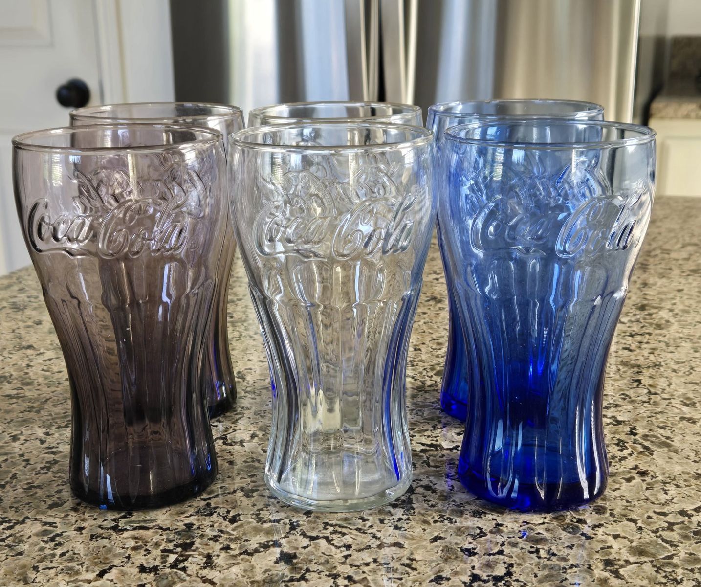 Set of 6 Vintage Coke Glasses
