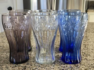 Set of 6 Vintage Coke Glasses