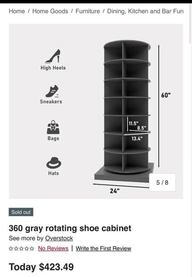 Rotating Shoe Cabinet / Shelving