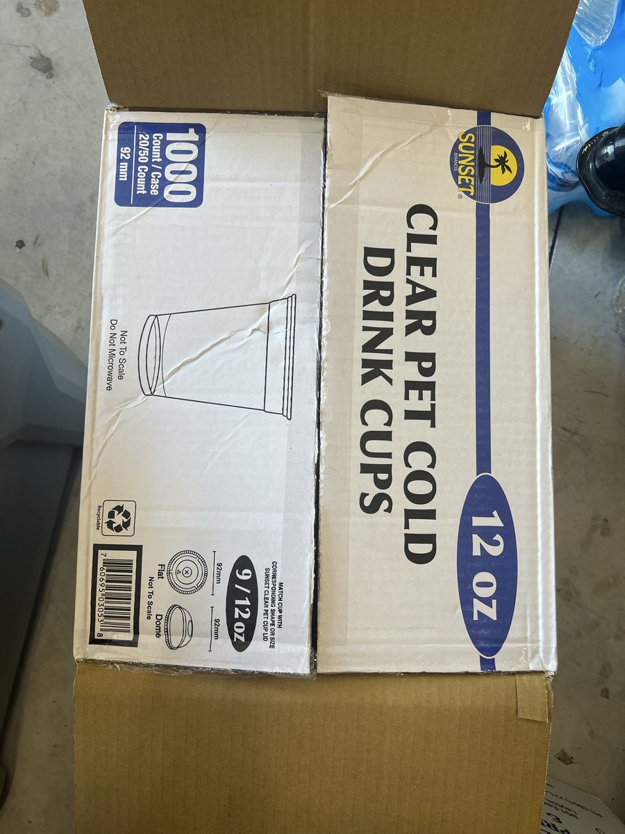 Clear 12oz plastic cups