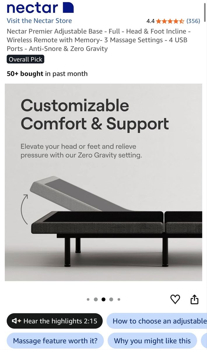 Twin xl adjustable bed with wireless remote.