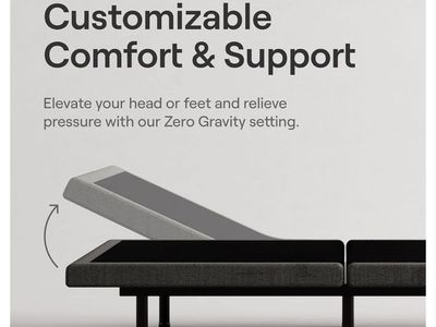 Twin xl adjustable bed with wireless remote.