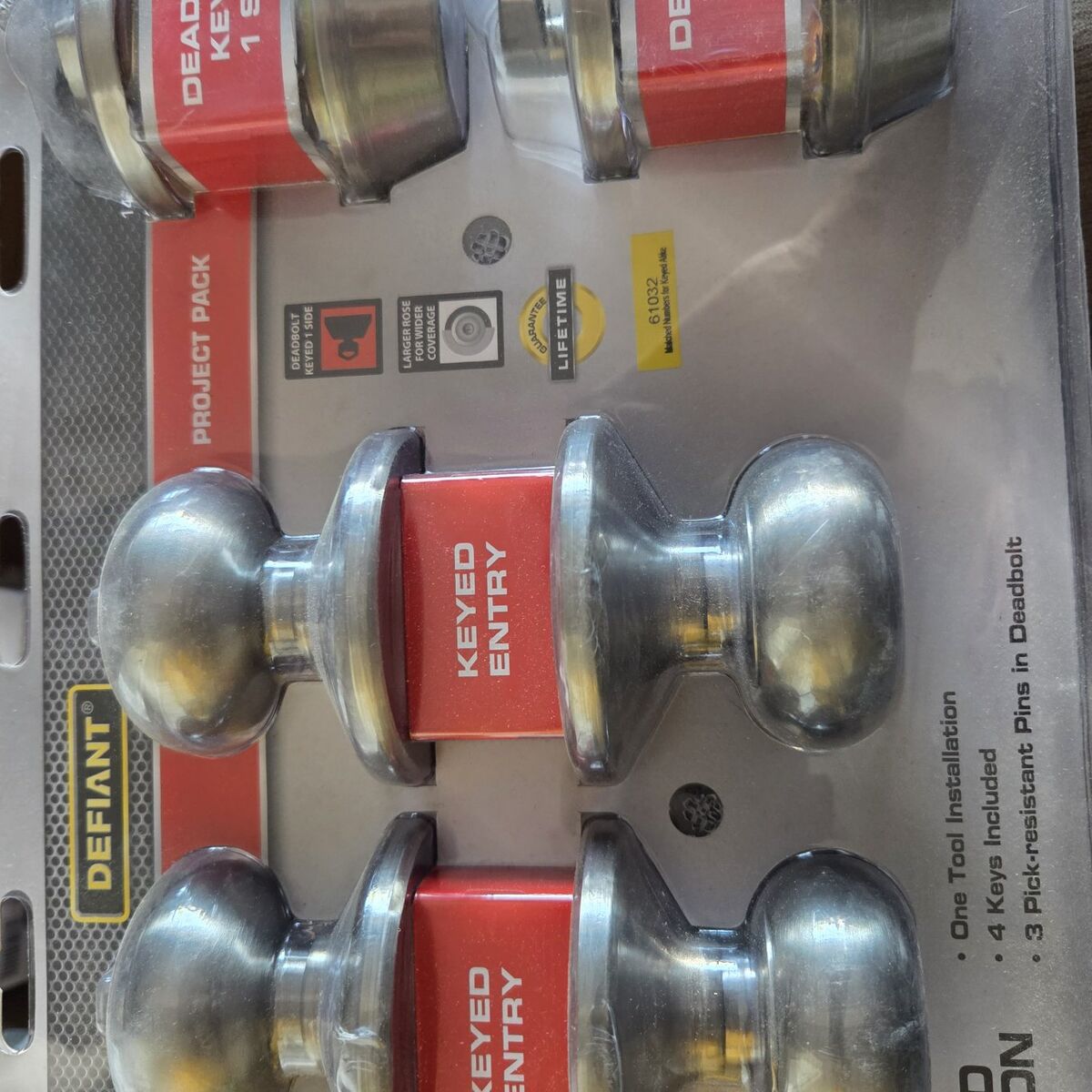 double deadbolt and knob pack