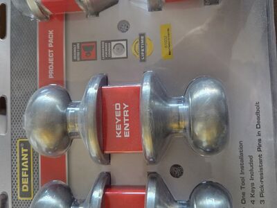 double deadbolt and knob pack