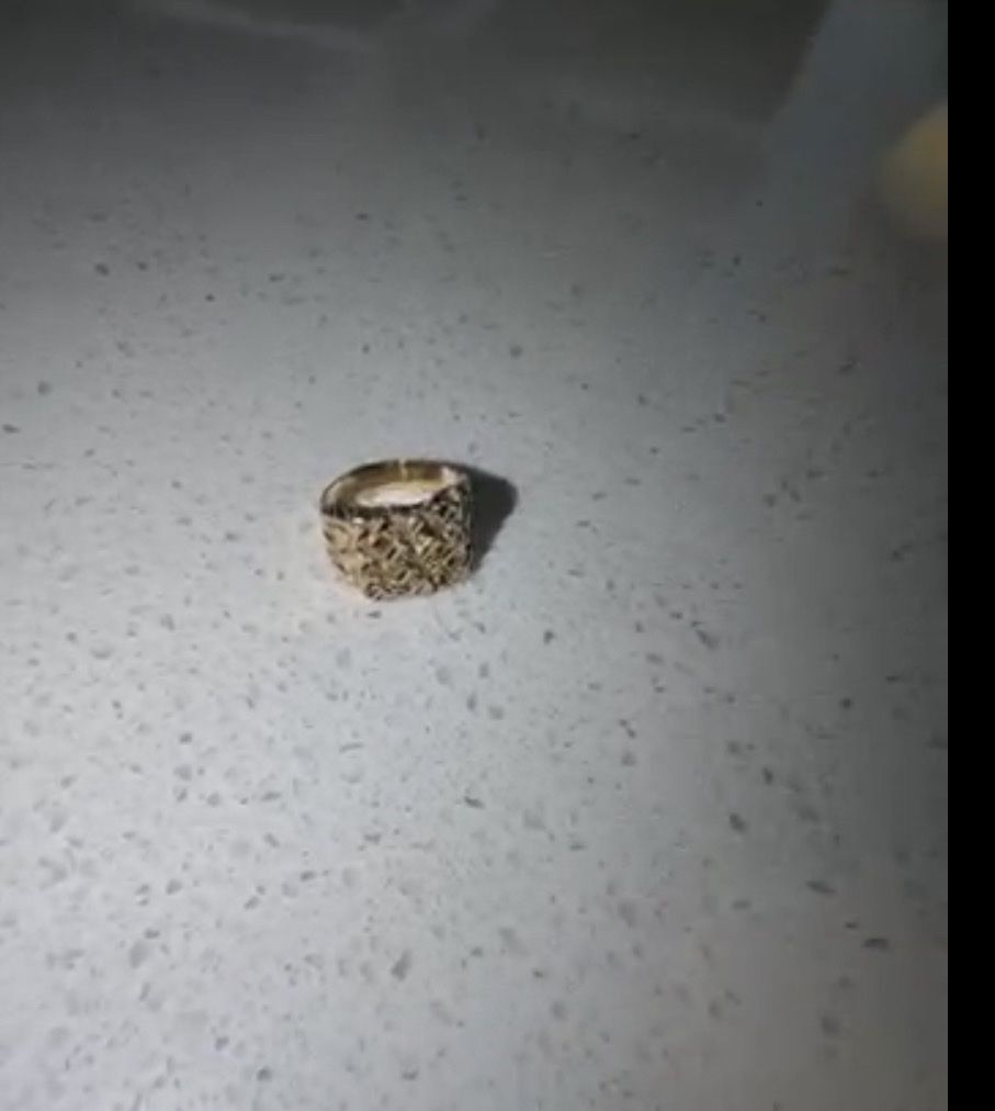 Gold Nugget Ring Statement Ring