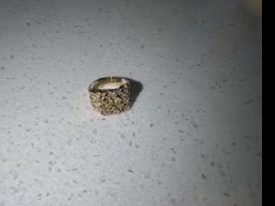 Gold Nugget Ring Statement Ring